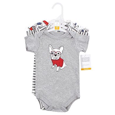 Hudson Baby Unisex Baby Cotton Bodysuits, Boy Whimsical Dog
