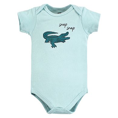 Hudson Baby Unisex Baby Cotton Bodysuits, Safari Animals