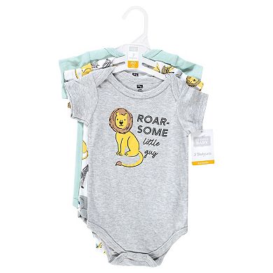 Hudson Baby Unisex Baby Cotton Bodysuits, Safari Animals