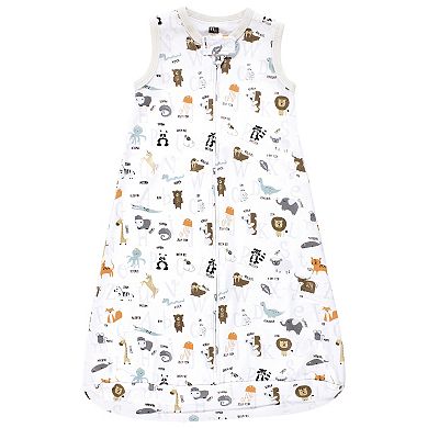 Unisex Baby Interlock Cotton Sleeveless Sleeping Bag, Alphabet Animals, 3-9 Months