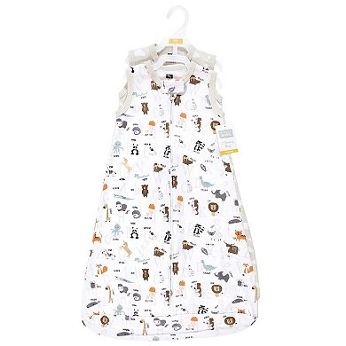 Unisex Baby Interlock Cotton Sleeveless Sleeping Bag, Alphabet Animals, 3-9 Months