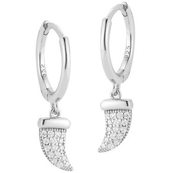 Sunkissed Sterling Cubic Zirconia Horn Earrings