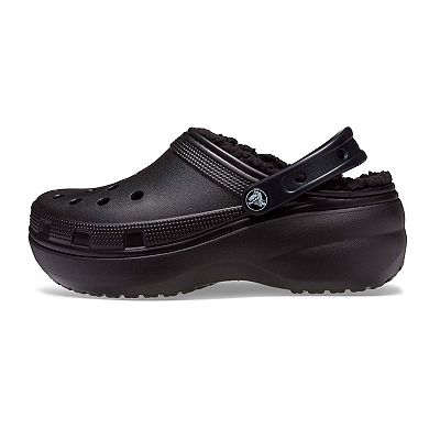 Crocs Classic Fuzz Lined Platform Women's Clogs