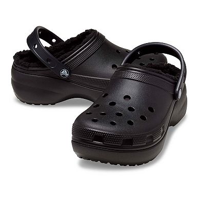 Crocs Classic Fuzz Lined Platform Women's Clogs