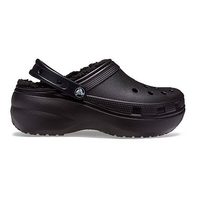 Crocs Classic Fuzz Lined Platform Women's Clogs