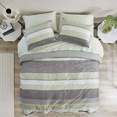 Madison Park Essentials Deacon Modern Stripe Comforter Set with Sheets