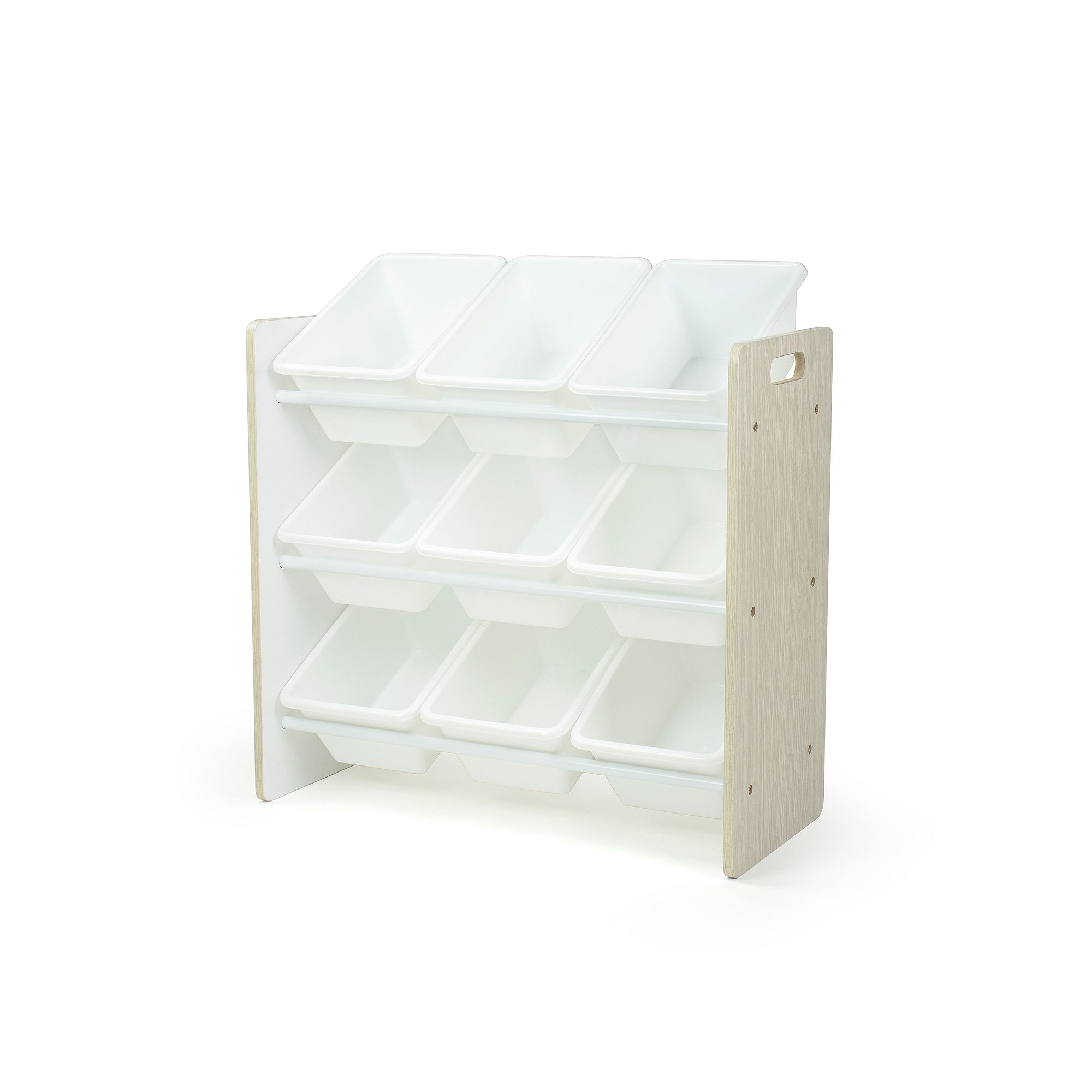 Humble Crew 9 BinToy Organizer, White Bins Light Wood