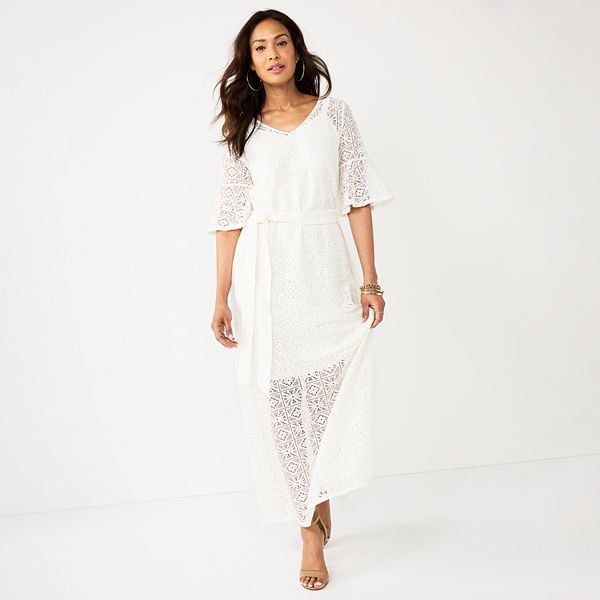 Kohls white lace on sale dress