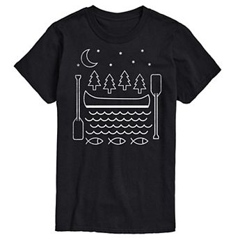 Big & Tall Canoe Line Art Tee