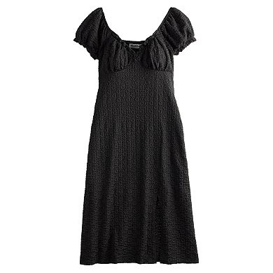 Juniors' Almost Famous Short Sleeve Midi Dress