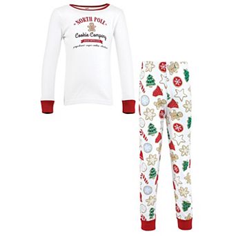 Touched by Nature Infant and Toddler Organic Cotton Tight-Fit Pajama Set, Christmas Cookies