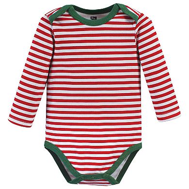 Hudson Baby Unisex Baby Cotton Long-Sleeve Bodysuits, Rudolph Reindeer