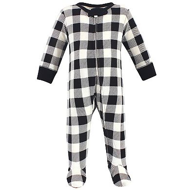 Touched by Nature Baby Organic Cotton Zipper Sleep and Play 3pk, Winter Woodland