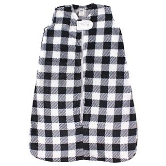 Hudson Baby Infant Plush Sleeping Bag, Sack, Blanket, Black Plaid