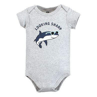 Hudson Baby Unisex Baby Cotton Bodysuits, Fintastic