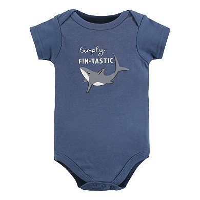 Hudson Baby Unisex Baby Cotton Bodysuits, Fintastic