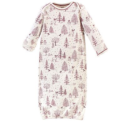 Touched by Nature Baby Organic Cotton Long-Sleeve Gowns 3pk, Winter