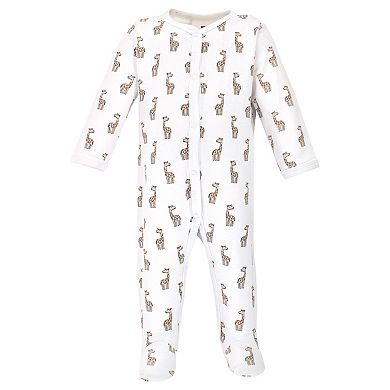 Hudson Baby Baby Cotton Snap Sleep and Play 2pk, Elephant Giraffe
