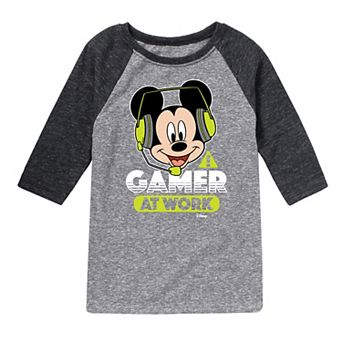 Disney's Mickey Mouse Boys 8-20 Gamer Raglan Graphic Tee