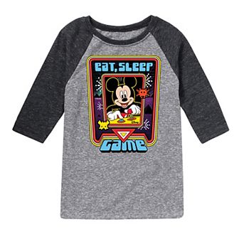 Disney's Mickey Mouse Boys 8-20 Sleep Game Raglan Graphic Tee
