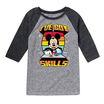 Disney's Mickey Mouse Boys 8-20 Got Skills Raglan Graphic Tee