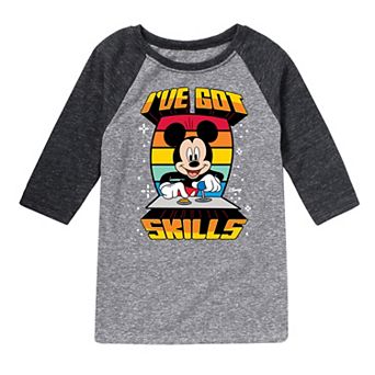 Disney's Mickey Mouse Boys 8-20 Got Skills Raglan Graphic Tee