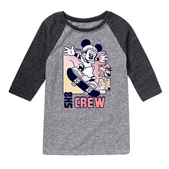 Disney's Mickey Mouse Boys 8-20 Sk8 Crew Raglan Graphic Tee