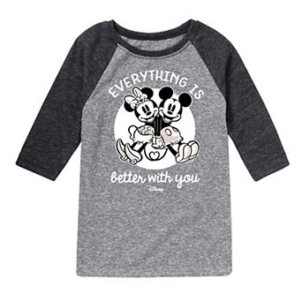 Disney Mickey & Minnie Mouse Boys 8-20 Better With You Raglan Graphic Tee