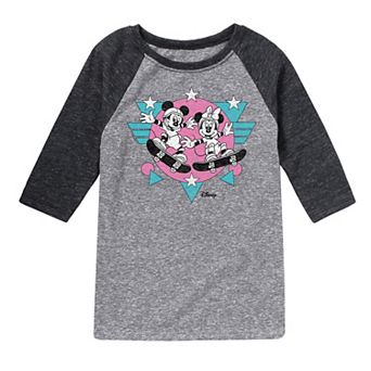 Disney's Mickey Mouse Boys 8-20 Minnie Skate Raglan Graphic Tee