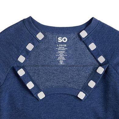Girls 6-20 SO® Adaptive Favorite Fleece Pullover Sweatshirt in Regular & Plus Size
