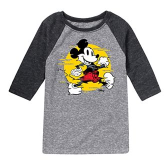Disney's Mickey Mouse Boys 8-20 Glitch Raglan Graphic Tee