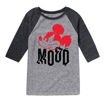 Disney's Mickey Mouse Boys 8-20 Mood Raglan Graphic Tee