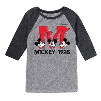 Disney's Mickey Mouse Boys 8-20 1928 Raglan Graphic Tee
