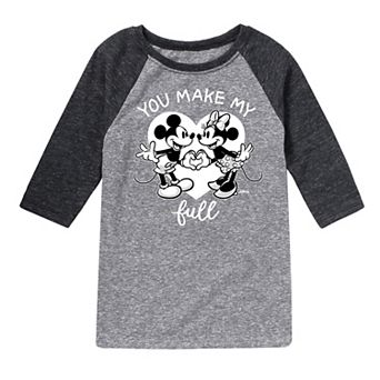 Disney's Mickey Mouse Boys 8-20 Minnie Heart Raglan Graphic Tee