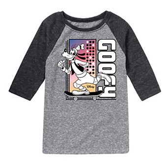 Disney's Goofy Boys 8-20 Skating Raglan Graphic Tee