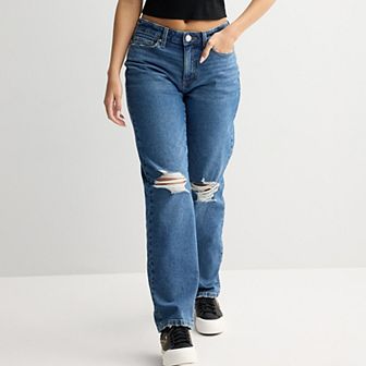 Juniors' SO® High-Rise '90s Straight Jeans