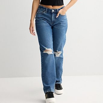Juniors' SO® High Rise '90s Straight Jeans