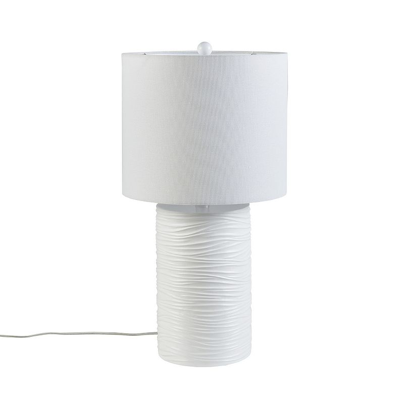 510 Design Crewe Textured Table Lamp, White