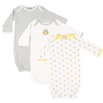 Luvable Friends Baby Unisex Cotton Gowns, Owl