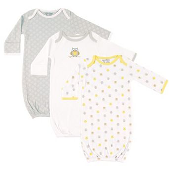 Luvable Friends Baby Cotton Gowns, Owl, 0-6 Months