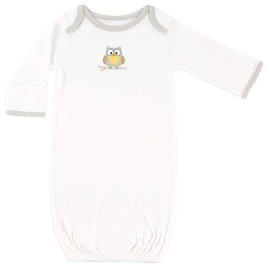 Luvable Friends Baby Unisex Cotton Gowns, Owl