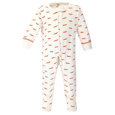 Touched by Nature Baby Organic Cotton Zipper Sleep and Play 3pk, Cactus