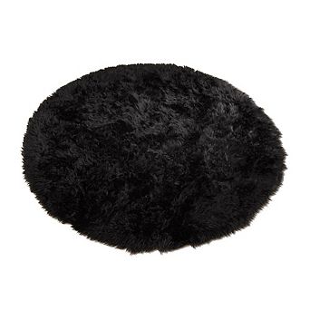 Walk on Me Faux Fur Super Soft 5 ft. Round Area Rug Made in France