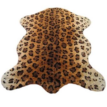 Walk on Me Faux Fur Super Soft Leopard Area Rug Made in France