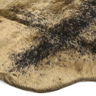 Walk on Me Faux Fur Super Soft Grizzly Area Rug Made in France