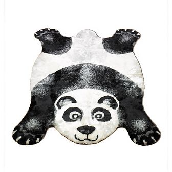 Walk on Me Faux Fur Super Soft Kids Panda Bear Area Rug Made in France