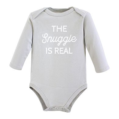 Hudson Baby Unisex Baby Cotton Long-Sleeve Bodysuits, Hedgehog