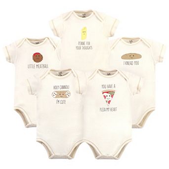 Touched by Nature Organic Cotton Bodysuits 5 pk Pizza