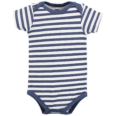 Hudson Baby Unisex Baby Cotton Bodysuits, Beach Dino