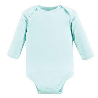 Luvable Friends Long-Sleeve Cotton Bodysuits 1 pk Aqua, 18-24 Months